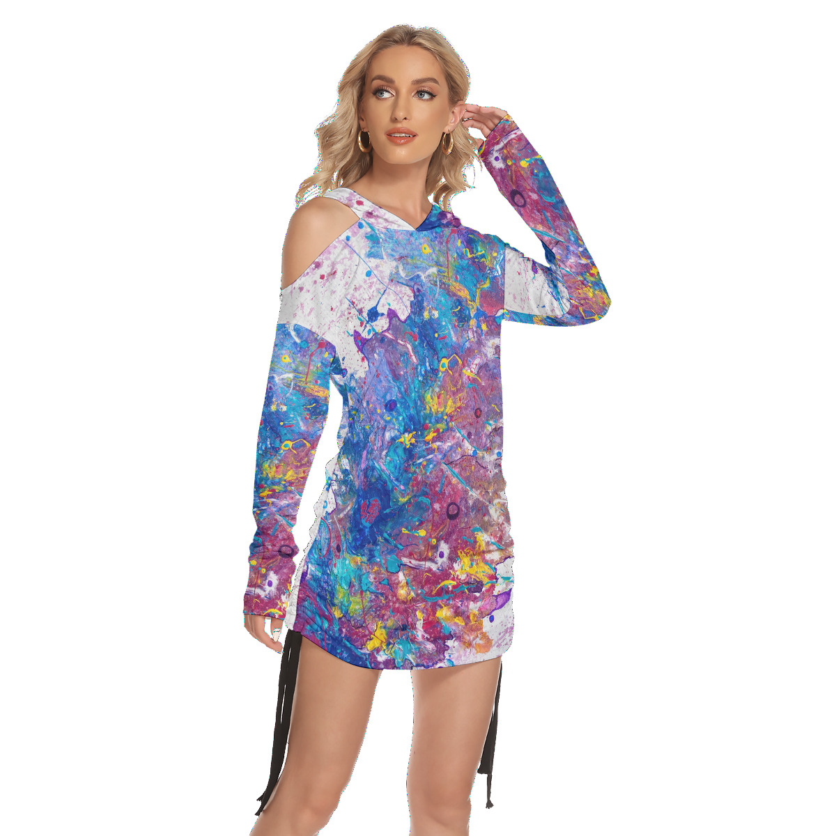 Women's One-shoulder Dress With Waist Shirring. - Image 2