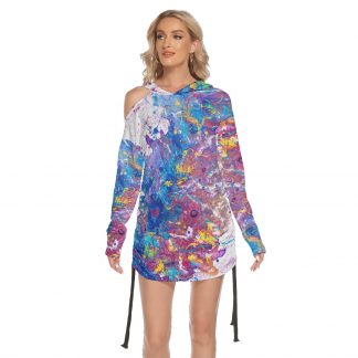 Women's One-shoulder Dress With Waist Shirring.