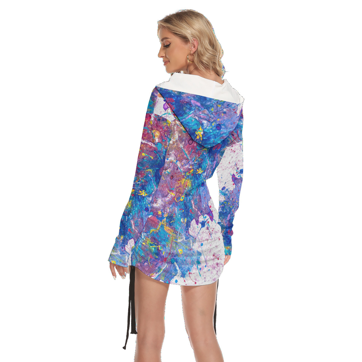 Women's One-shoulder Dress With Waist Shirring. - Image 4