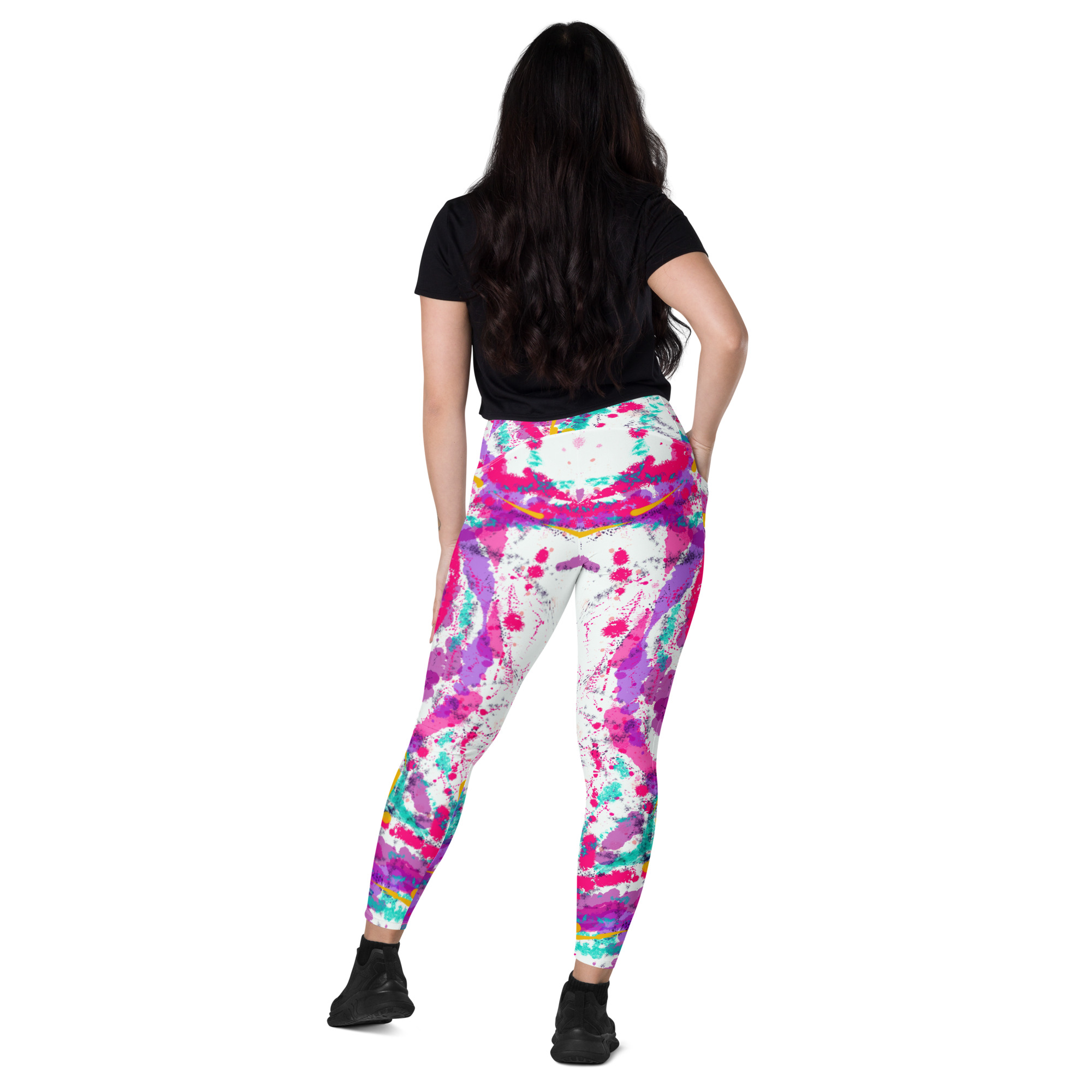 Leggings with pockets. Happy swirls. Plus sizes availabile! - Image 5