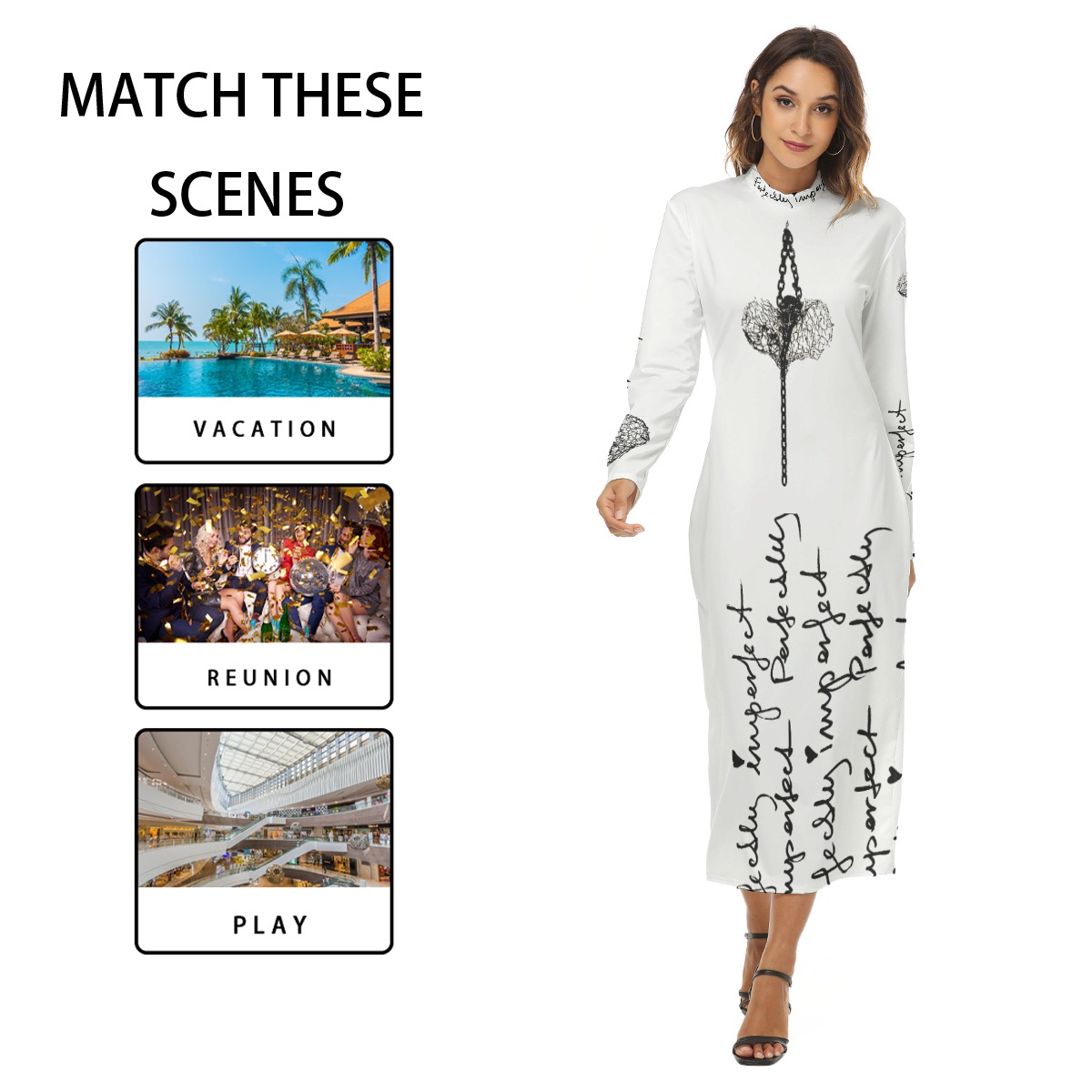 "Perfectly Imperfect " Maxi, Bodycon, Dress - Image 5