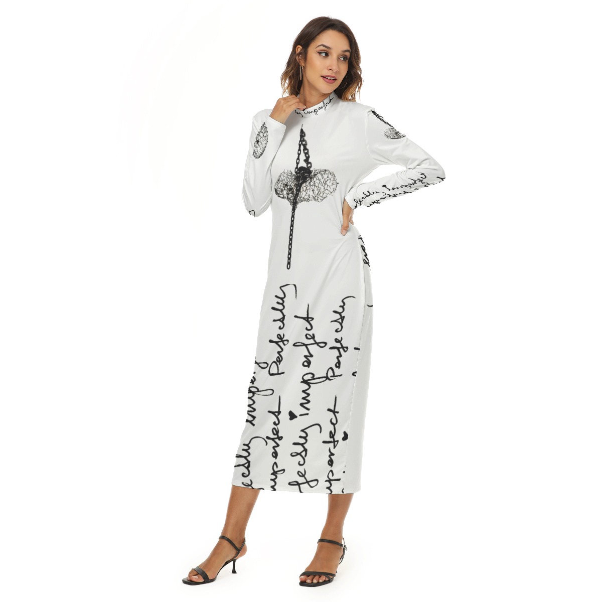 "Perfectly Imperfect " Maxi, Bodycon, Dress - Image 3