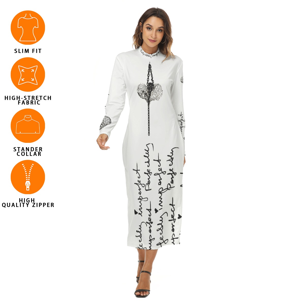 "Perfectly Imperfect " Maxi, Bodycon, Dress - Image 6