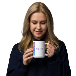 I love Me Art White Glossy Mug